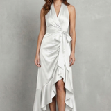 Noctavelle – Satin draped silhouette – Evening maxi dress
