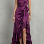 Noctavelle – Satin draped silhouette – Evening maxi dress