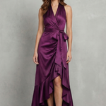 Noctavelle – Satin draped silhouette – Evening maxi dress