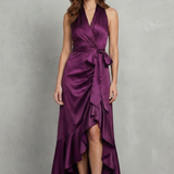 Noctavelle – Satin draped silhouette – Evening maxi dress