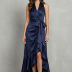 Noctavelle – Satin draped silhouette – Evening maxi dress