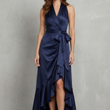 Noctavelle – Satin draped silhouette – Evening maxi dress