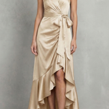 Noctavelle – Satin draped silhouette – Evening maxi dress