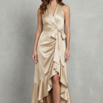 Noctavelle – Satin draped silhouette – Evening maxi dress