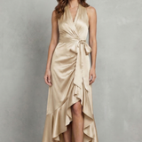 Noctavelle – Satin draped silhouette – Evening maxi dress