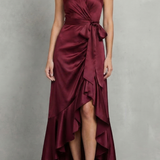 Noctavelle – Satin draped silhouette – Evening maxi dress