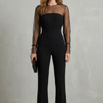 Noirelle – Sheer mesh elegant silhouette – Jumpsuit