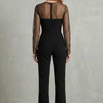 Noirelle – Sheer mesh elegant silhouette – Jumpsuit