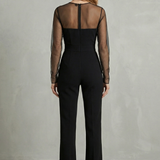 Noirelle – Sheer mesh elegant silhouette – Jumpsuit