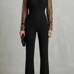 Noirelle – Sheer mesh elegant silhouette – Jumpsuit