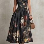 Noirelle – Vintage floral elegance – Midi dress