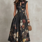 Noirelle – Vintage floral elegance – Midi dress