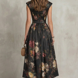 Noirelle – Vintage floral elegance – Midi dress