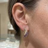 PENDIENTES VIOLETA PLUMA | ORO ROSA