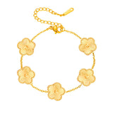 PULSERA FLORIELLE FLOR FLORECIDA DIJE | ORO