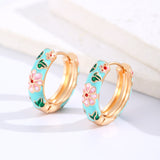 PENDIENTES COLORÉ FLORAL ARO | ORO
