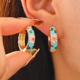 PENDIENTES COLORÉ FLORAL ARO | ORO
