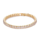 PULSERA CUADRADO TENIS | ORO