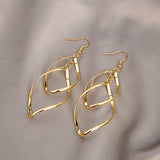 PENDIENTES MINIMALISTA SUPERPUESTO GOTA | ORO