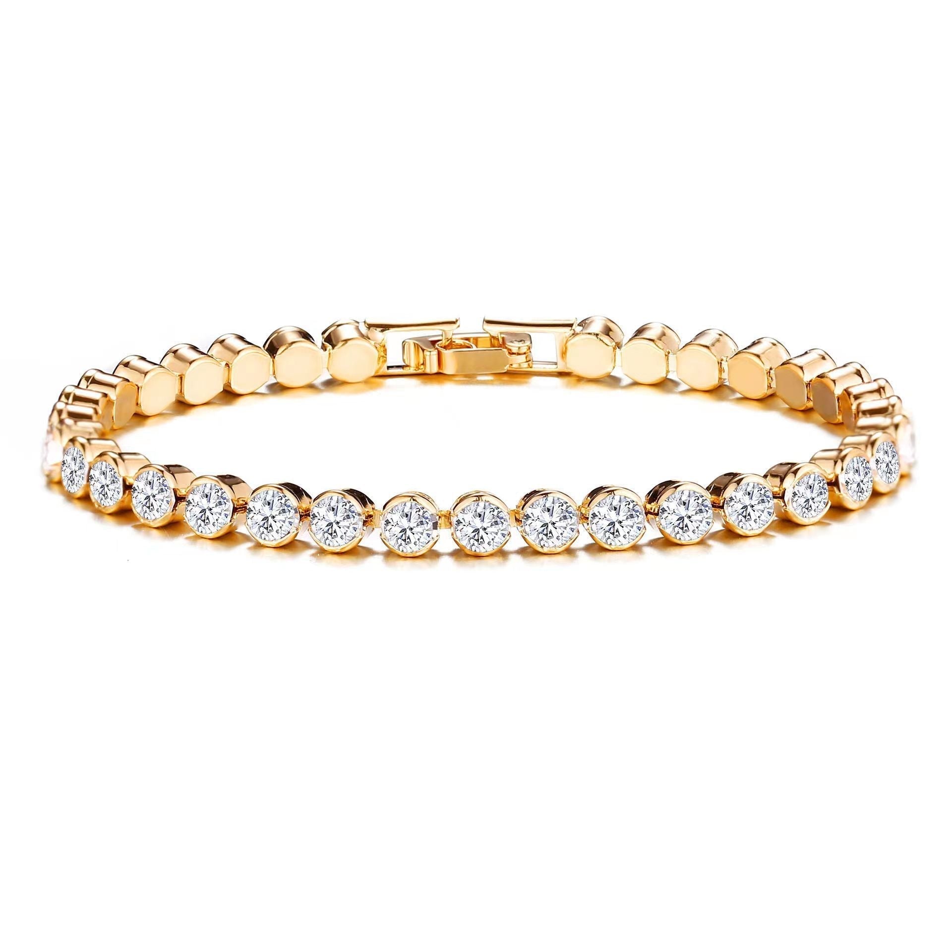 PULSERA REDONDO TAILLE TENIS | ORO