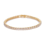 PULSERA CUADRADO TENIS | ORO