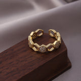ANILLO CRISTAL NID ABEILLE | ORO