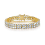 PULSERA DOUBLE RANG TENIS | ORO