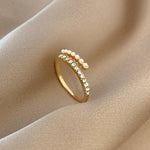 ANILLO VIRELLE PERLA CRISTAL OUVERT | ORO