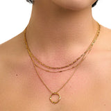 COLLAR OUVERT CÍRCULO TROIS RANG | ORO