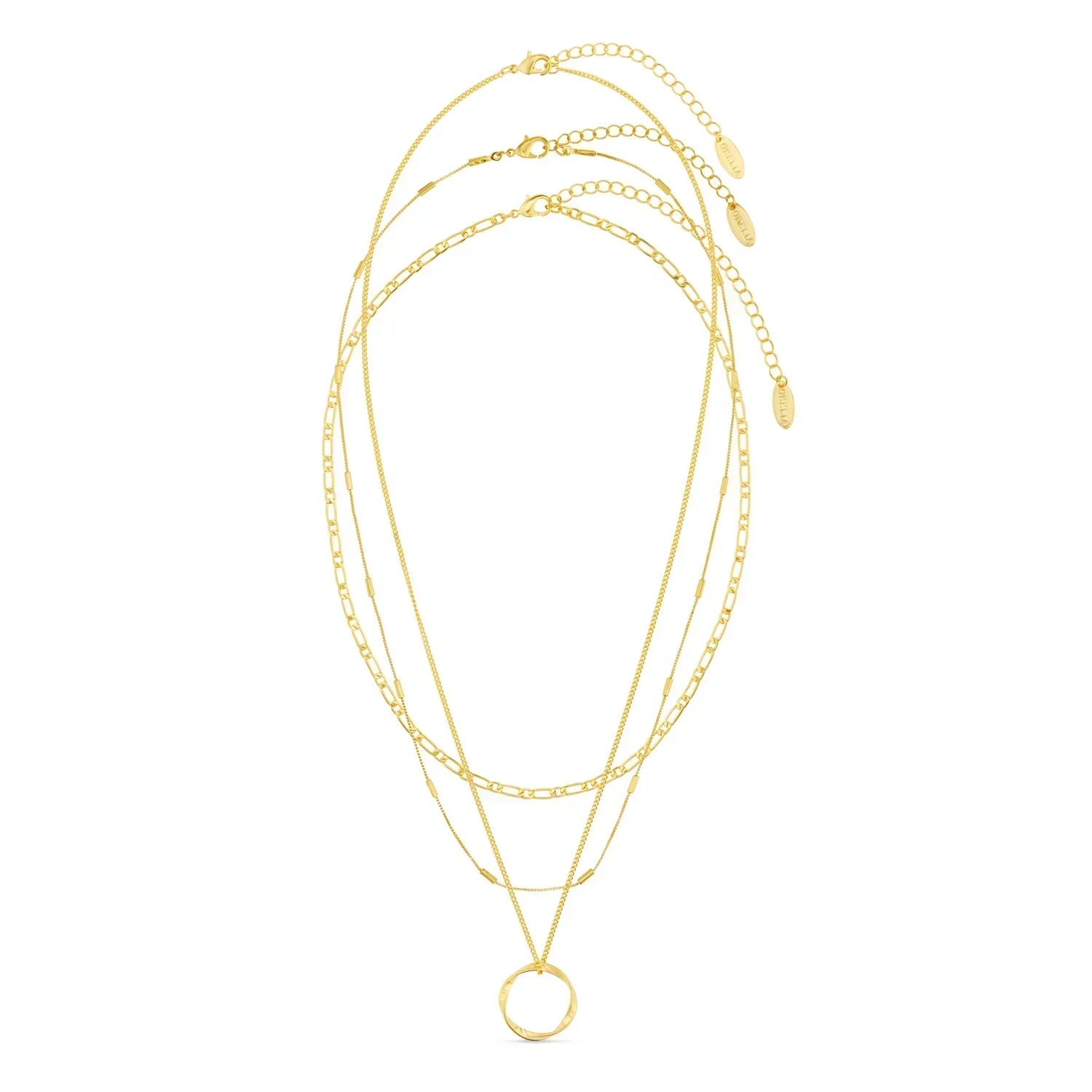 COLLAR OUVERT CÍRCULO TROIS RANG | ORO