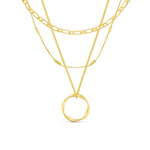 COLLAR OUVERT CÍRCULO TROIS RANG | ORO