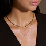 COLLAR PLAT MAILLON MALLA GOURMETTE CADENA | ORO