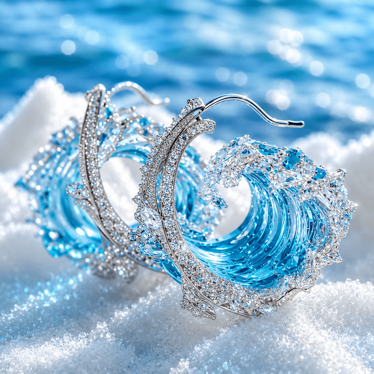 BOUCLES D'OREILLES ARGENTÉE