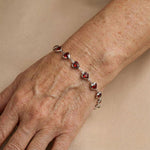 PULSERA OPHELYRA GARNETELLE BLANCO ORO