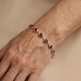 PULSERA OPHELYRA GARNETELLE BLANCO ORO