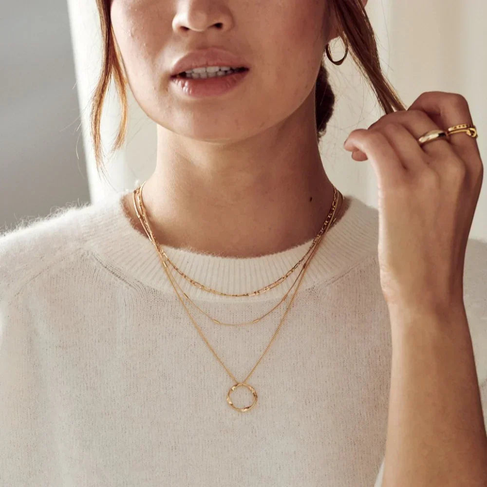 COLLAR OUVERT CÍRCULO TROIS RANG | ORO