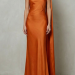 Orlianne – Draped neckline cascade – Satin mermaid gown