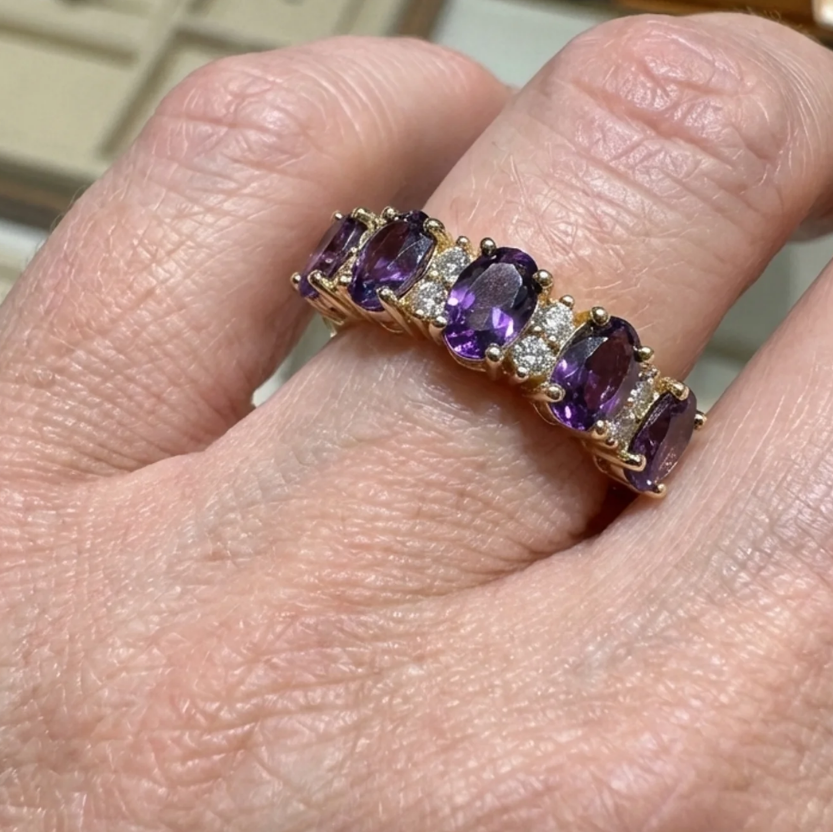 ANILLO VIOLETA BLASON | ORO ROSA