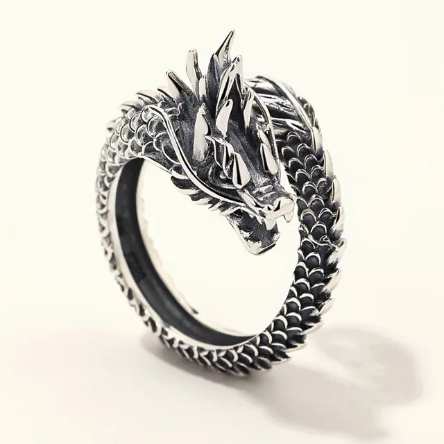 ANILLO VINTAGE PLATA DRAGON