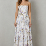 Parven – Sculpted corset bloom – Floral midi dress