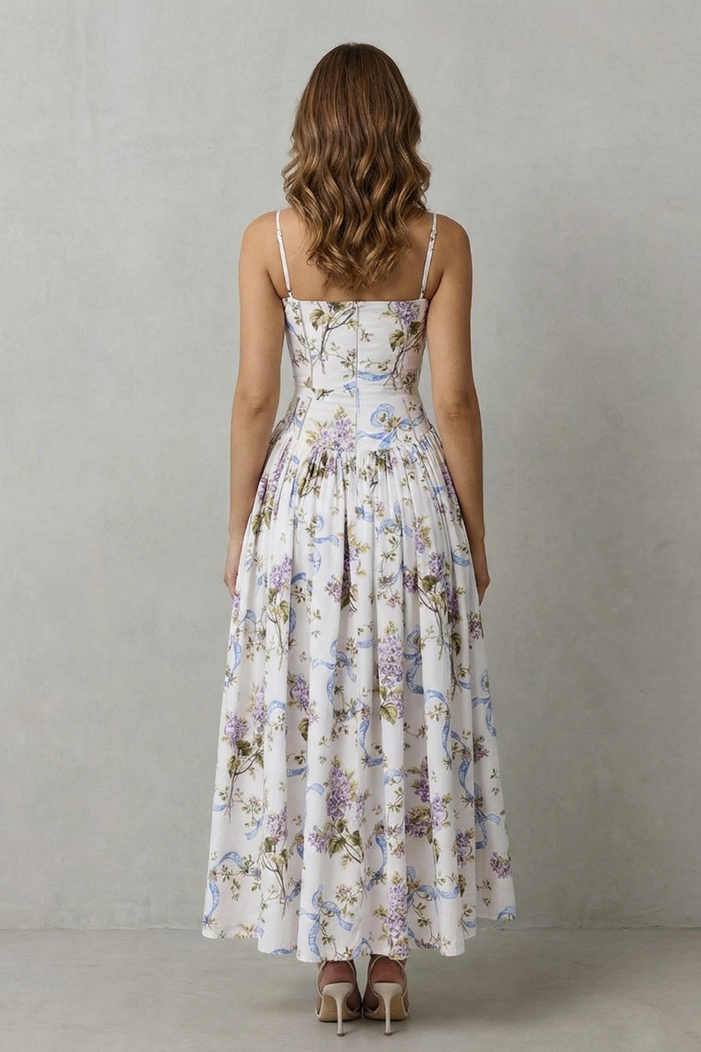 Parven – Sculpted corset bloom – Floral midi dress