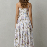 Parven – Sculpted corset bloom – Floral midi dress