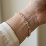 PULSERA PEONÍA DESTELLO TENIS | ORO