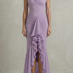 Phoebe – Feminine ruffle allure – Sleeveless high low maxi dress