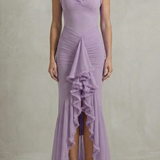 Phoebe – Feminine ruffle allure – Sleeveless high low maxi dress