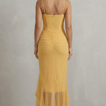 Phoebe – Feminine ruffle allure – Sleeveless high low maxi dress