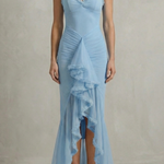 Phoebe – Feminine ruffle allure – Sleeveless high low maxi dress