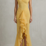 Phoebe – Feminine ruffle allure – Sleeveless high low maxi dress