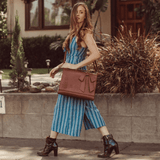 BOLSO CON DISEÑO FLORAL Y LAZO DECORATIVO - VALERINA MARBELLA