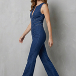 Rivazze – Zip front sculpt – Denim jumpsuit